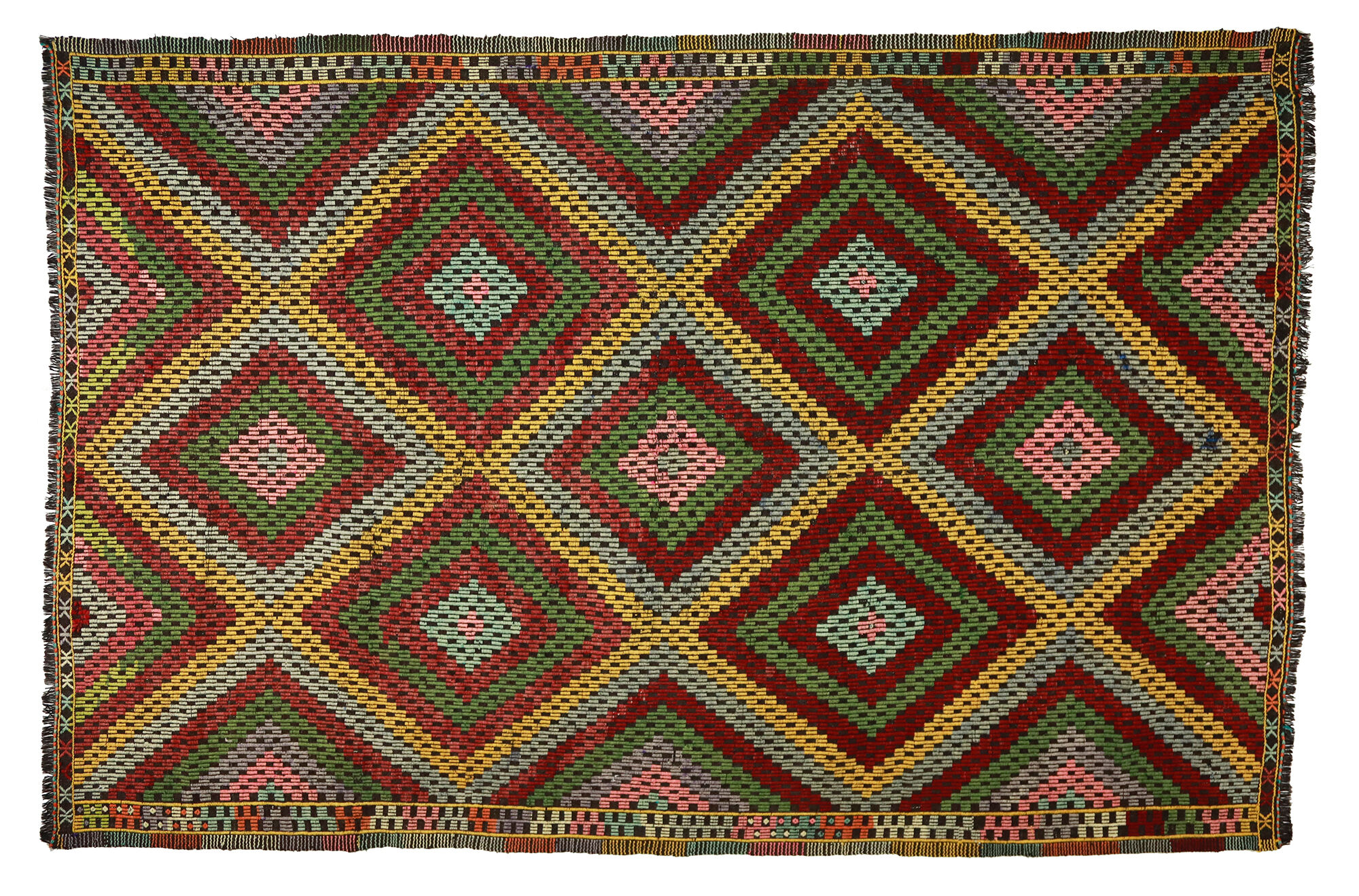Anatolian handmade kilim rug 310 cm x 211 cm