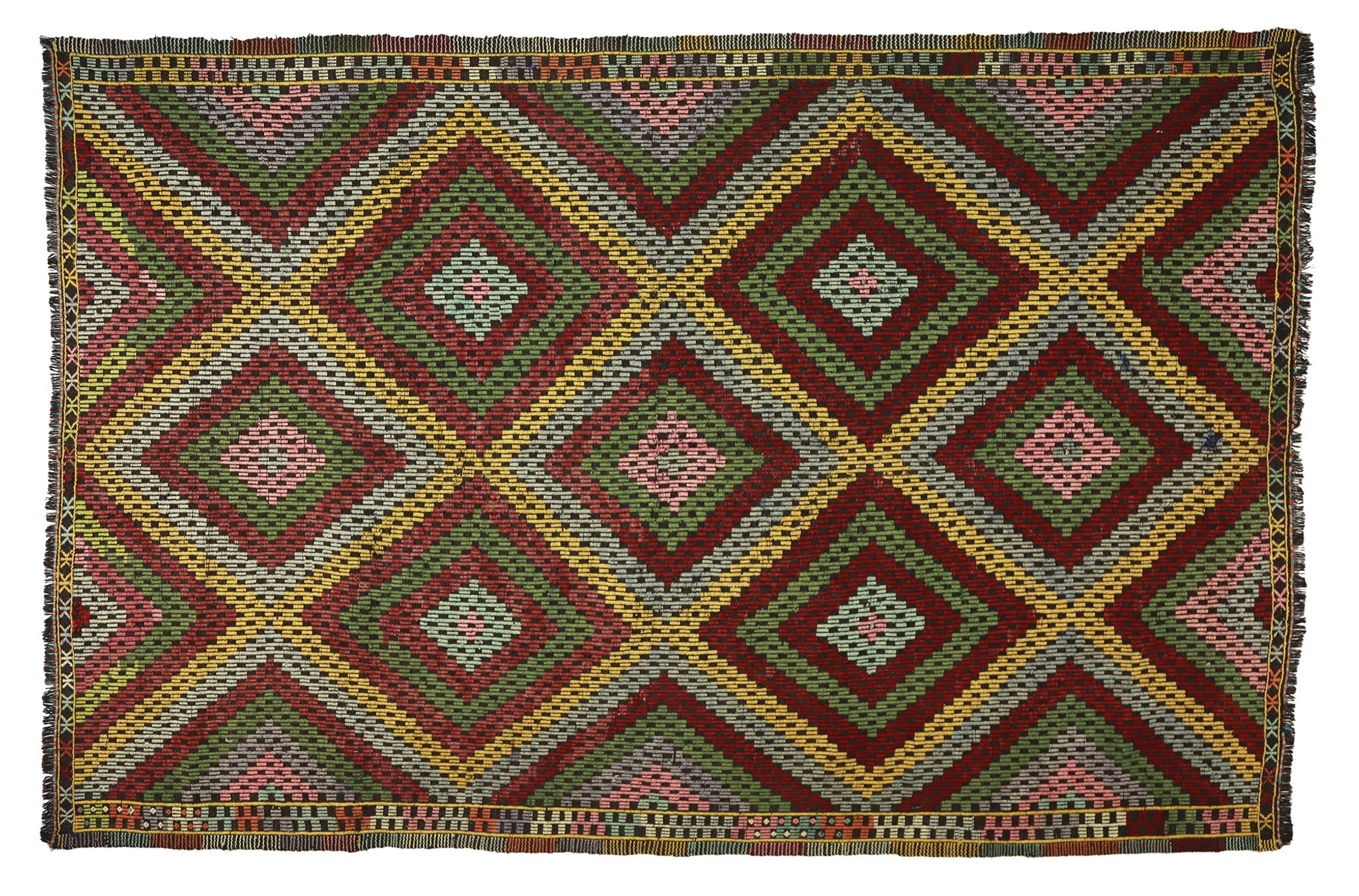 Anatolian handmade kilim rug 310 cm x 211 cm