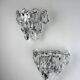 Pair of Kinkeldey 2-tier cut crystal wall sconces, Germany, circa 1970s