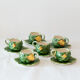 Set of antique banana-slurry cups, rare model