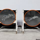 Pair of Lacquered Wooden chairs, signed P.Gautier -1960