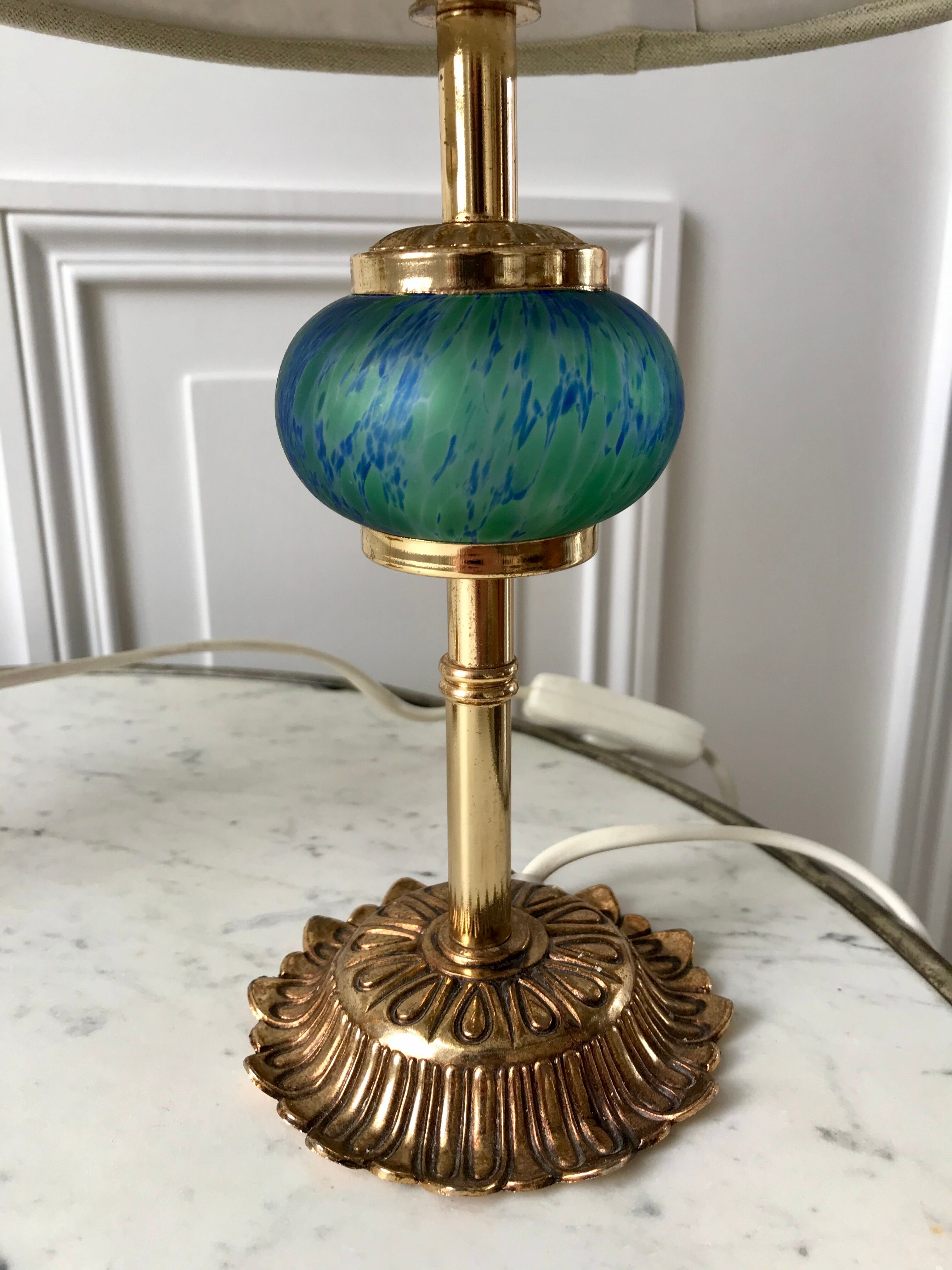 Pair of vintage murano glass lamp