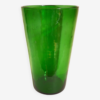 Vase en verre soufflé d'Empoli 35 cm