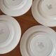 Set of 6 flat plates Longwy model Loridan – Antique earthenware from the late 19th to early 20th century.