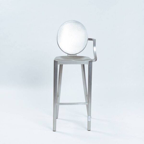 Tabouret de bar à un bras en aluminium Philipe Starck Kong, années 1980