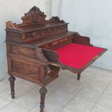 Louis XIII cylinder desk in oak, 19th century