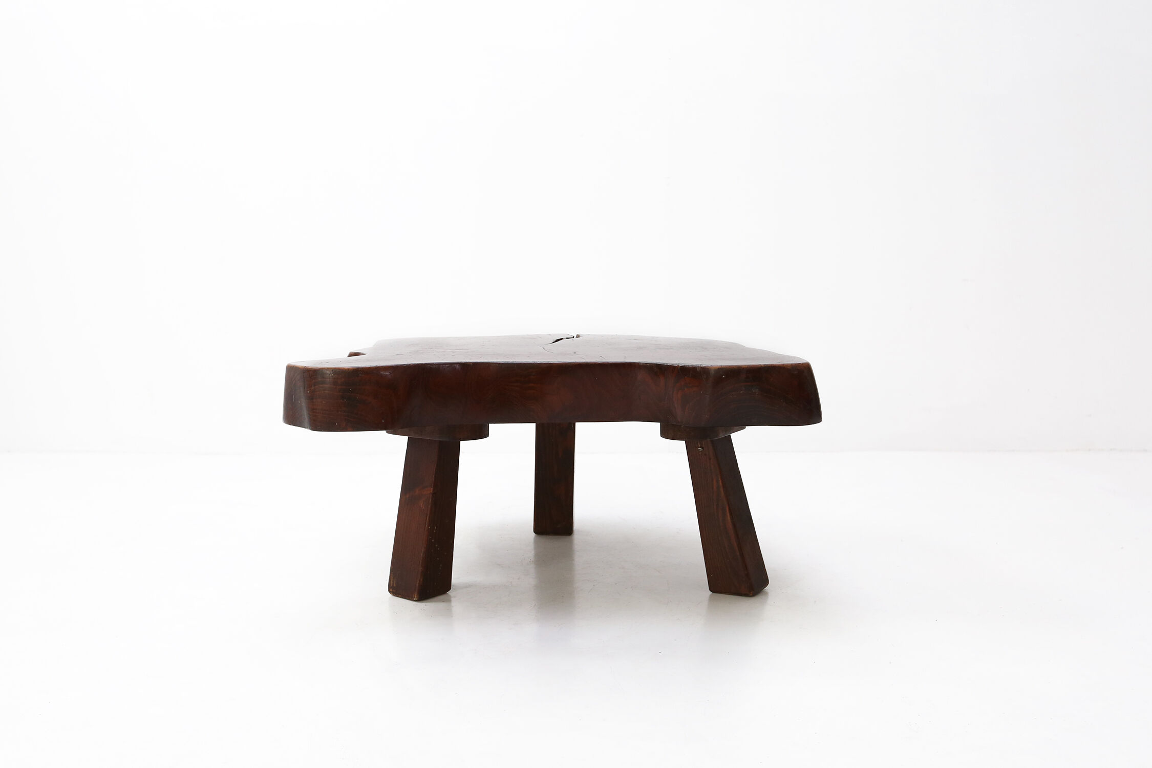 Solid tree trunk coffee table ca.1950