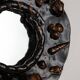 Miroir aux coquillages en grès émaillé