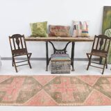 3x9 Peach Red Vintage Turkish Runner Rug, 91x274Cm SK20604