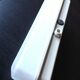Rectangular porthole wall light in industrial/70s style frosted glass