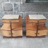 Pair of art deco bedsides