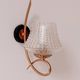 Vintage brass and glass wall lights, France 1950.
