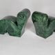 Pair of alabaster bookends, Italian design, vintage 16 cm