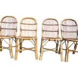 1960s rattan chairs from France