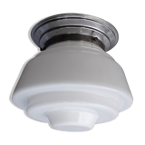 Art deco opaline ceiling lamp