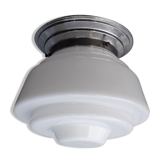 Art deco opaline ceiling lamp