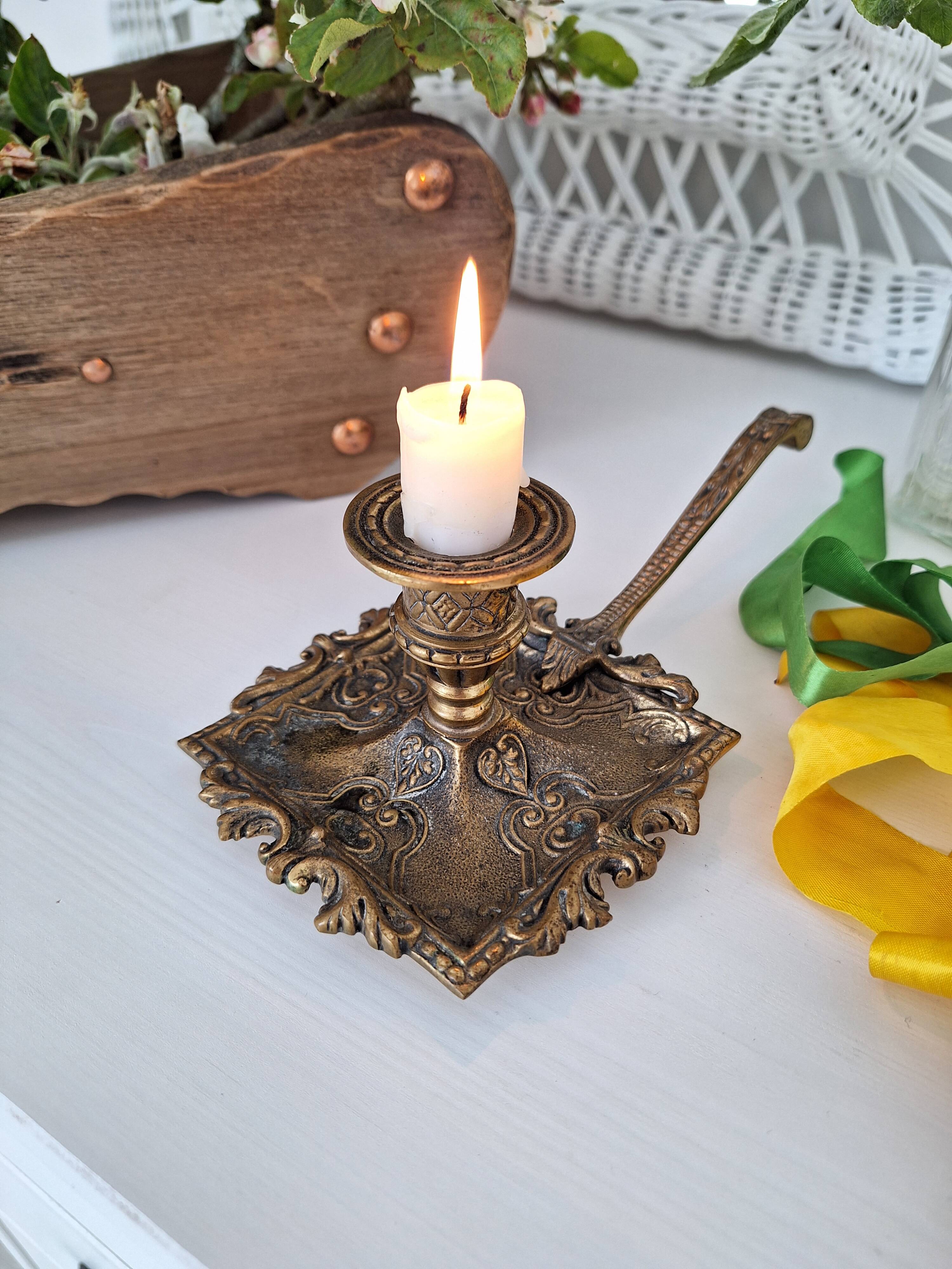 Vintage 19th bedroom candle holder