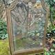 Antique brass fireplace screen