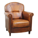 Comfortable Sheepskin Leather Armchair