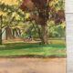Vintage landscape watercolor