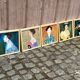 5 tableaux, reproductions peintes à la main hommage à Gustav Klimt