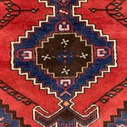 Vintage Tribal Rug 205x137 cm Wool Oriental Hand Made Rug Red, Navy