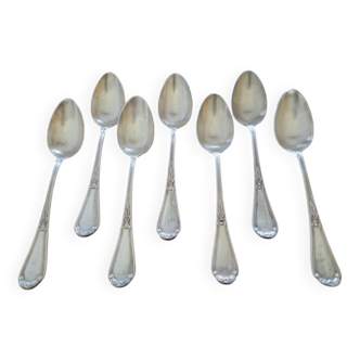 Christofle, Paris - Set of 7 dessert spoons - Empire style