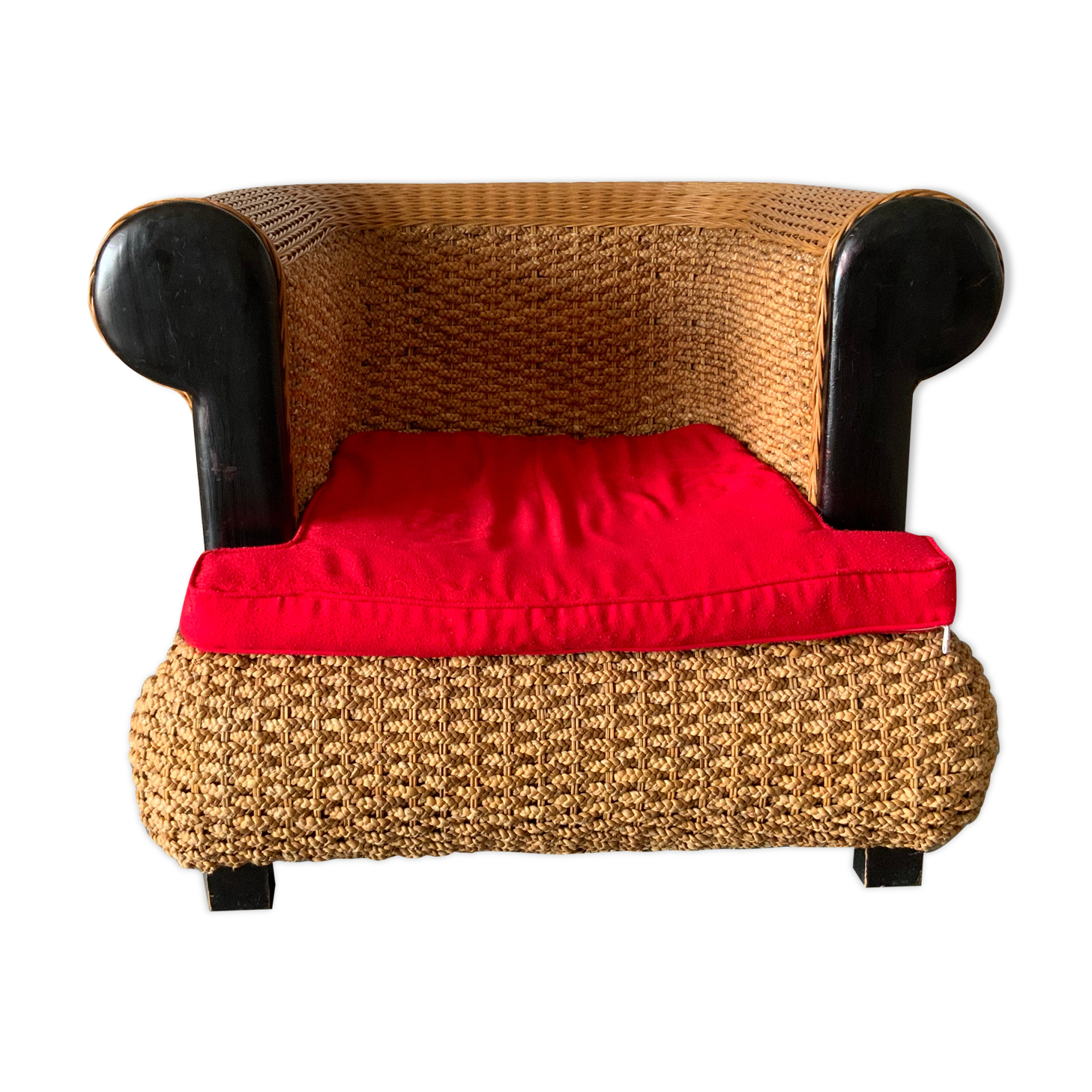 Fauteuil rotin et tressage végétal