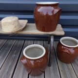 Glazed stoneware grease pot