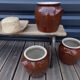 Glazed stoneware grease pot