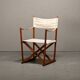 Mogens Koch MK-16 Folding Chair in Teak Wood with Canvas for Rud Rasmussen