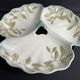 Faiencerie de Saint-Clément - Service dish "called beggar" - Art Deco - Earthenware - Mistletoe décor