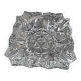 Vintage 1970s cut glass ashtray