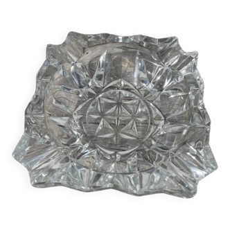Vintage 1970s cut glass ashtray