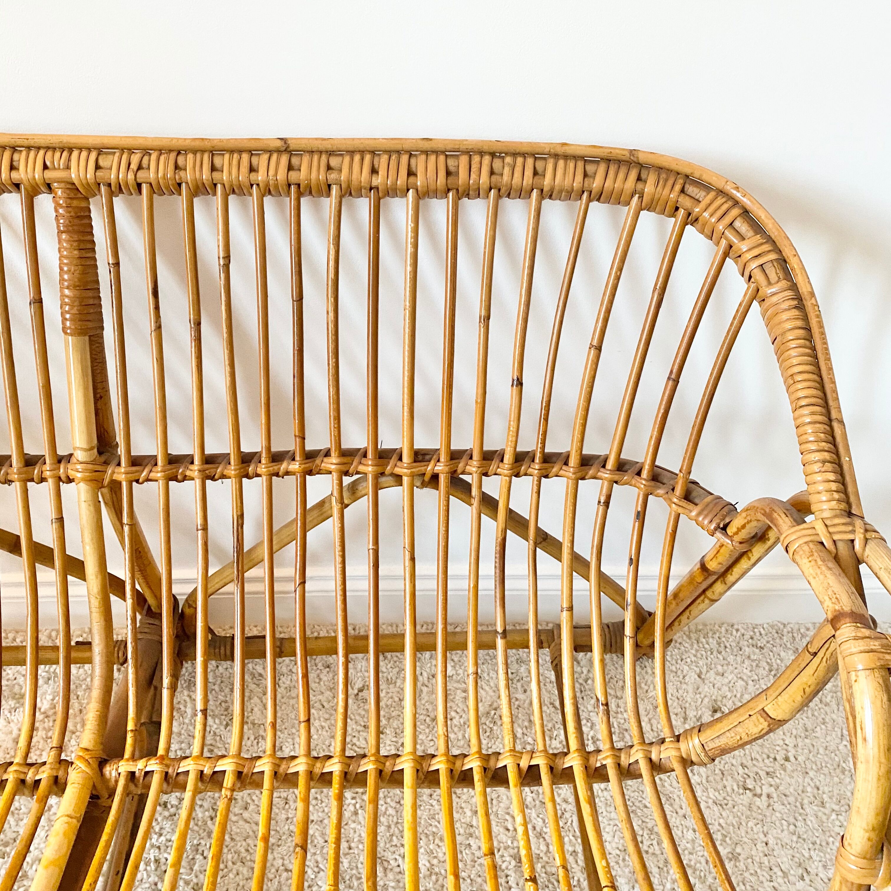 Vintage rattan sofa