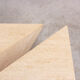 Post-modern triangular travertine lounge coffee tables, 1970s