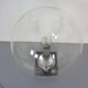Large glass globe and marble table lamp from Erco, 1960s.