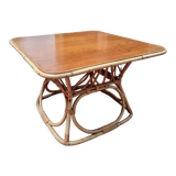 Square rattan coffee table