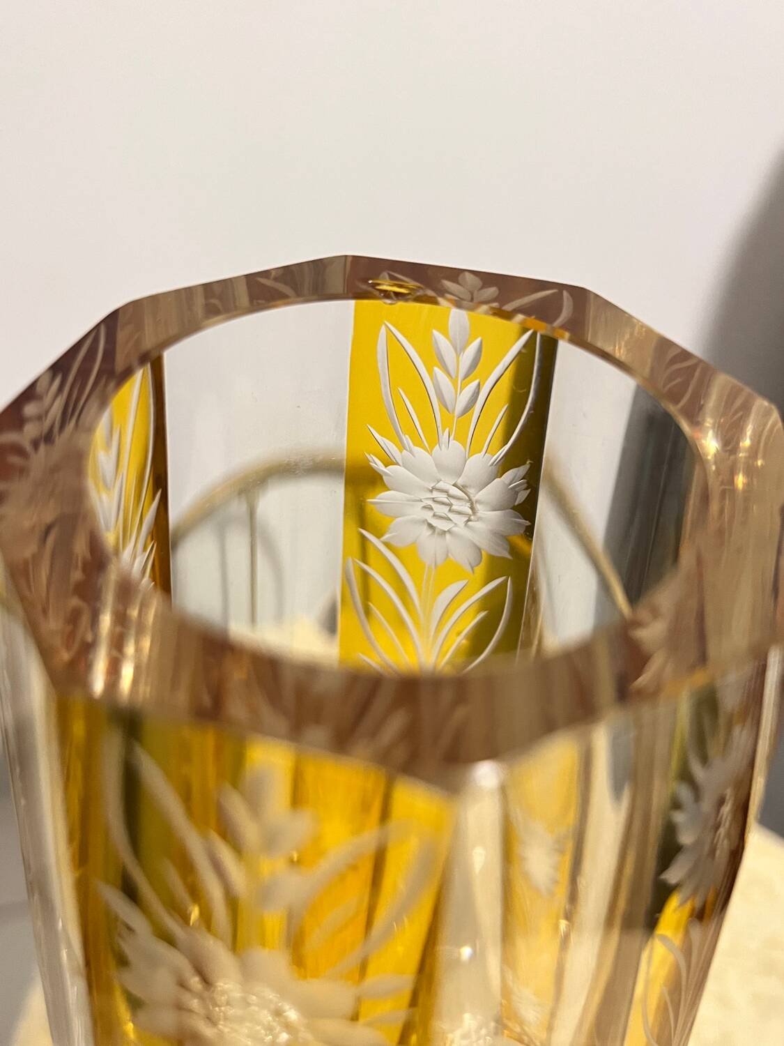 Bohemian crystal vase