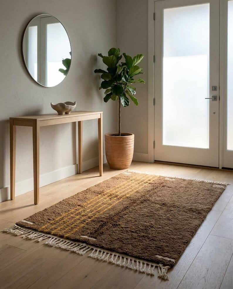 Berber carpet made of natural wool, traditionally handwoven, 2.5/3.5 m.