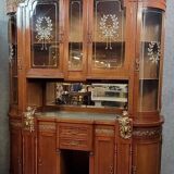 Très Rare buffet bibliothéque aux Putti Empire de forme demie lune