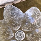 Oyster shaped glass salad bowl