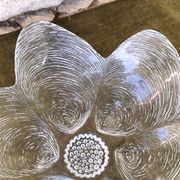 Oyster shaped glass salad bowl
