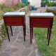 Pair of Louis XVI bedside tables.