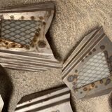 Lot of ten wall sconces industrial design steel