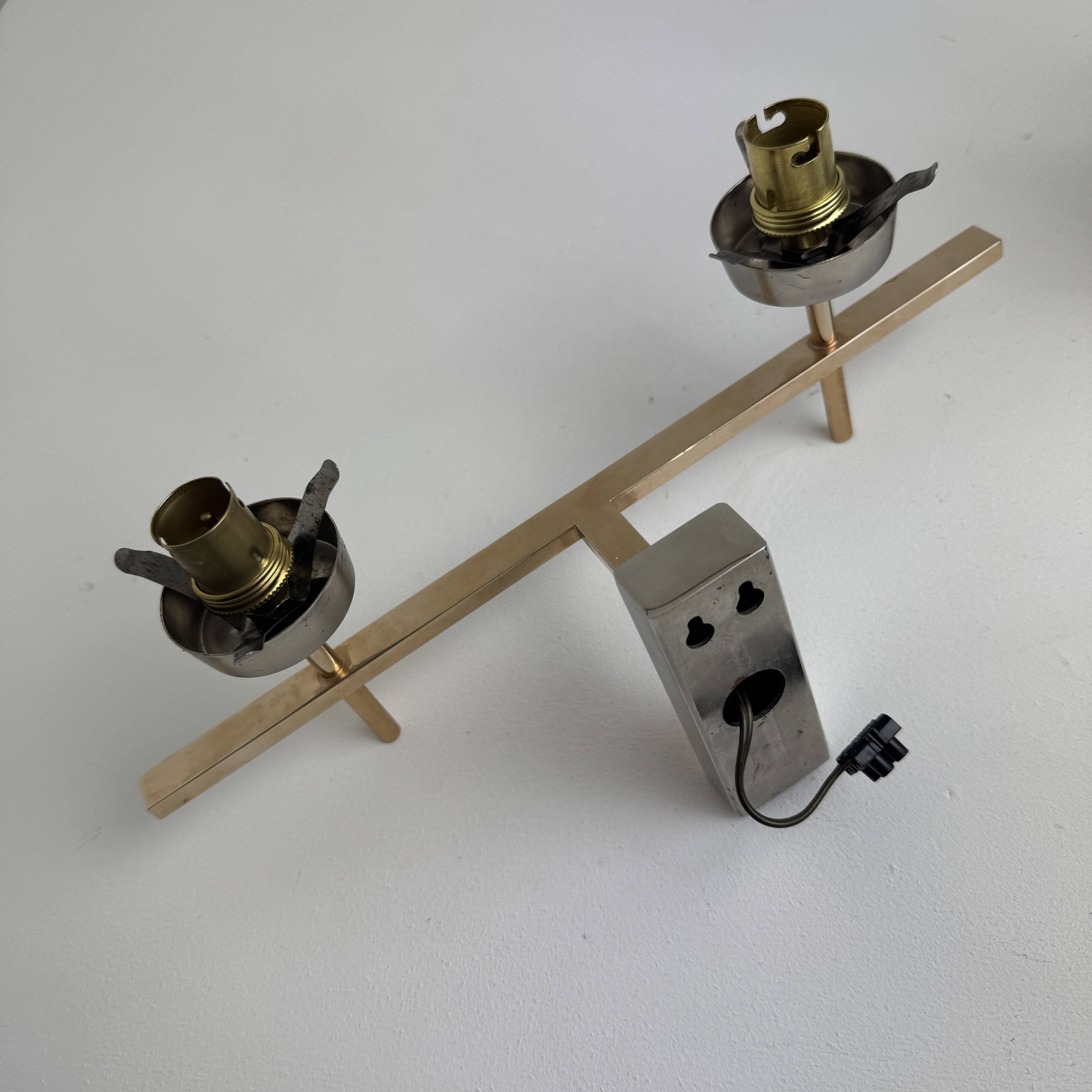 Ancienne applique double « maison arlus » 1950 vintage