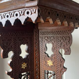 Antique Ottoman Turkish table with inlays and intricate carvings