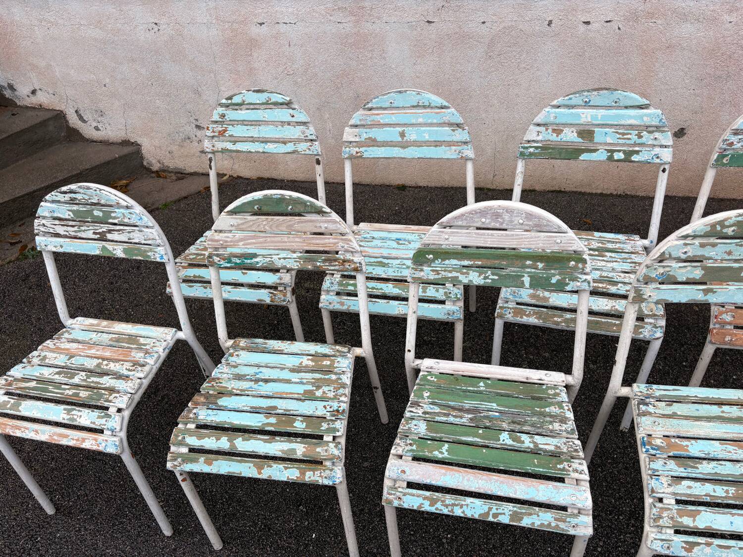 10 chaises de terrasse champêtre 