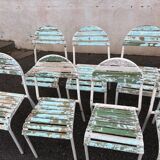 10 chaises de terrasse champêtre 