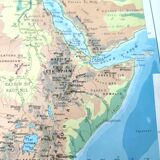 Old Africa map 43x43cm from 1950